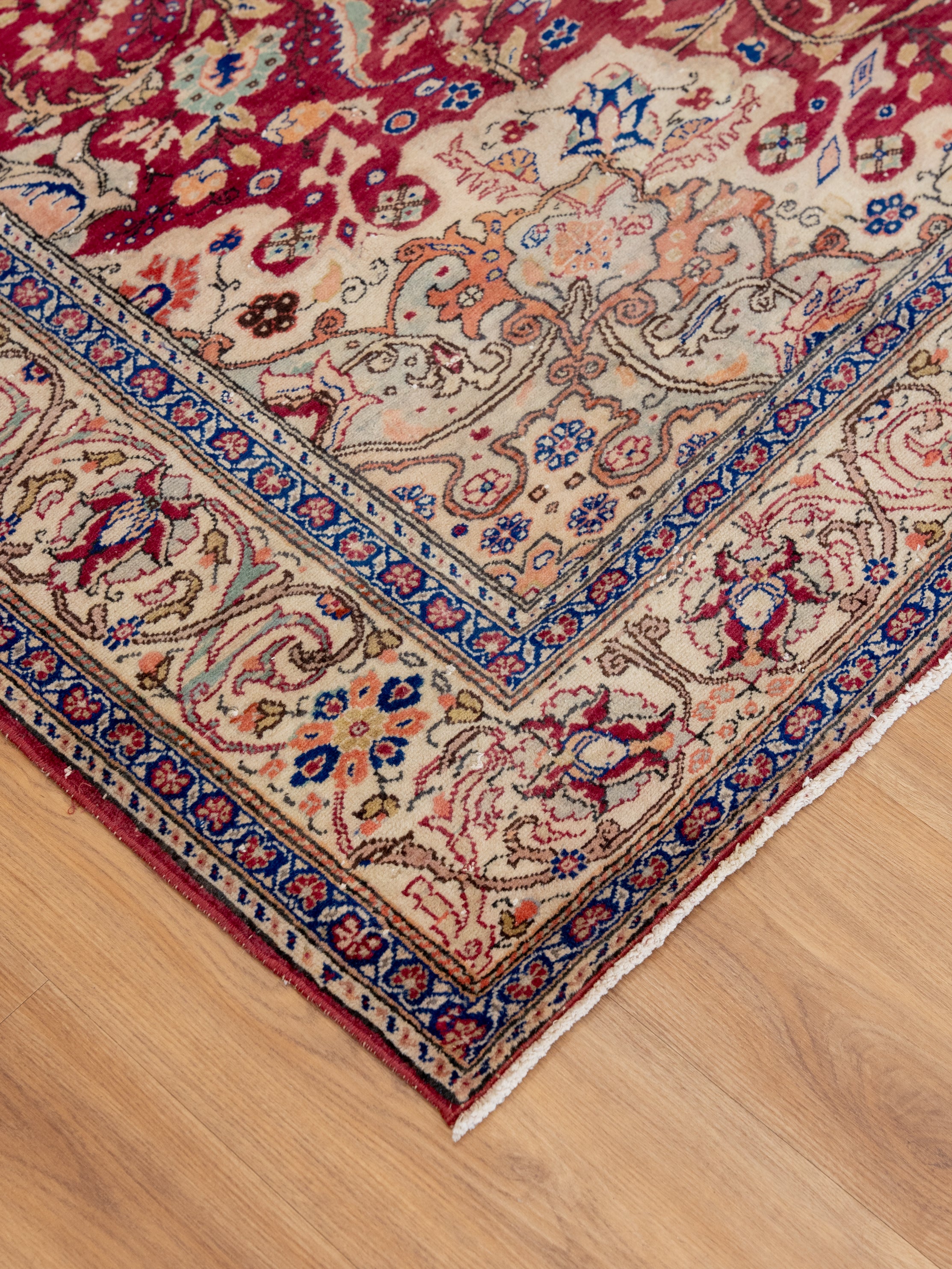 Handmade Vintage Turkish Kayseri Large Rug | 6'9